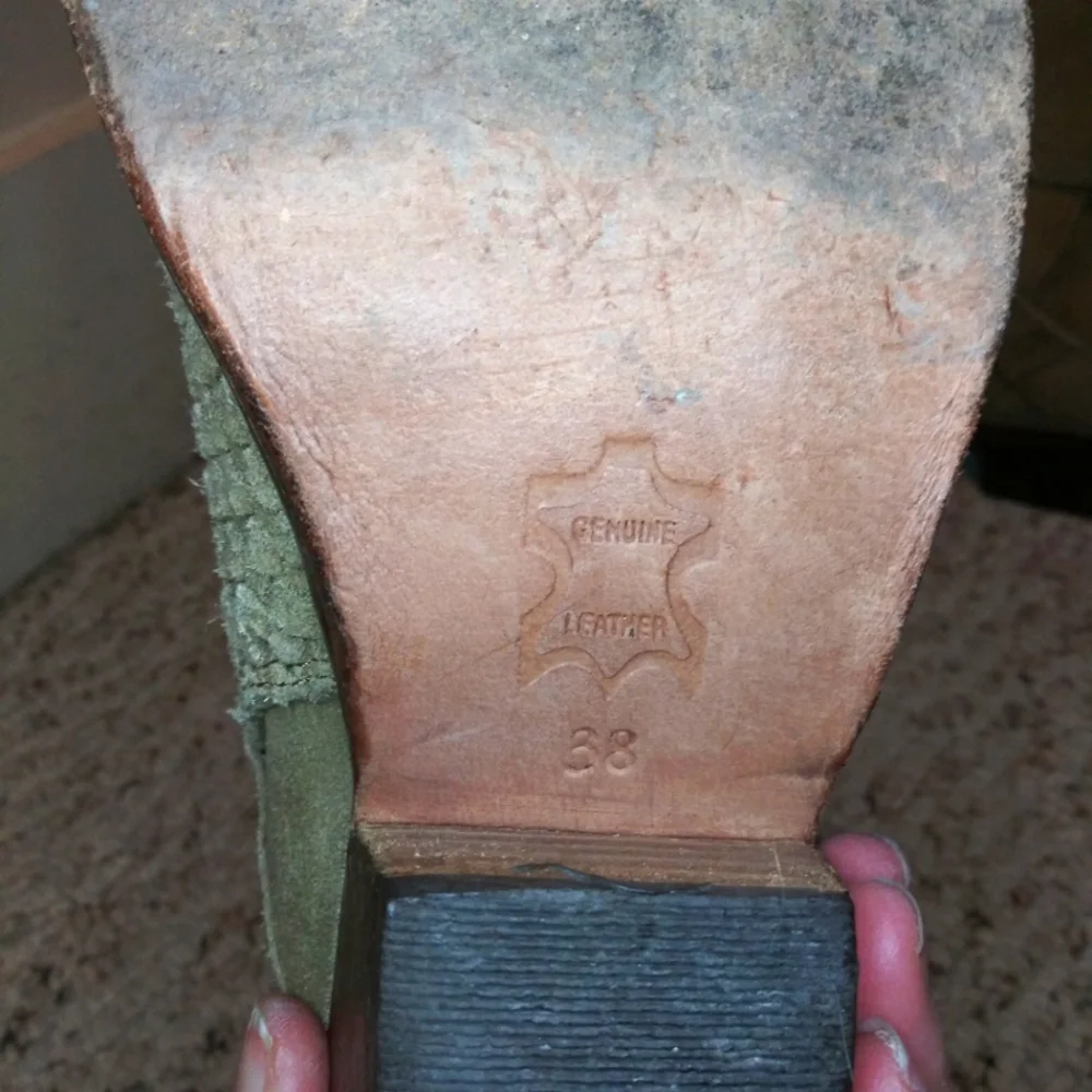 Free People Venture Boho/Western Taupe Woven Distressed Suede Ankle Boots - Picture 11 of 12